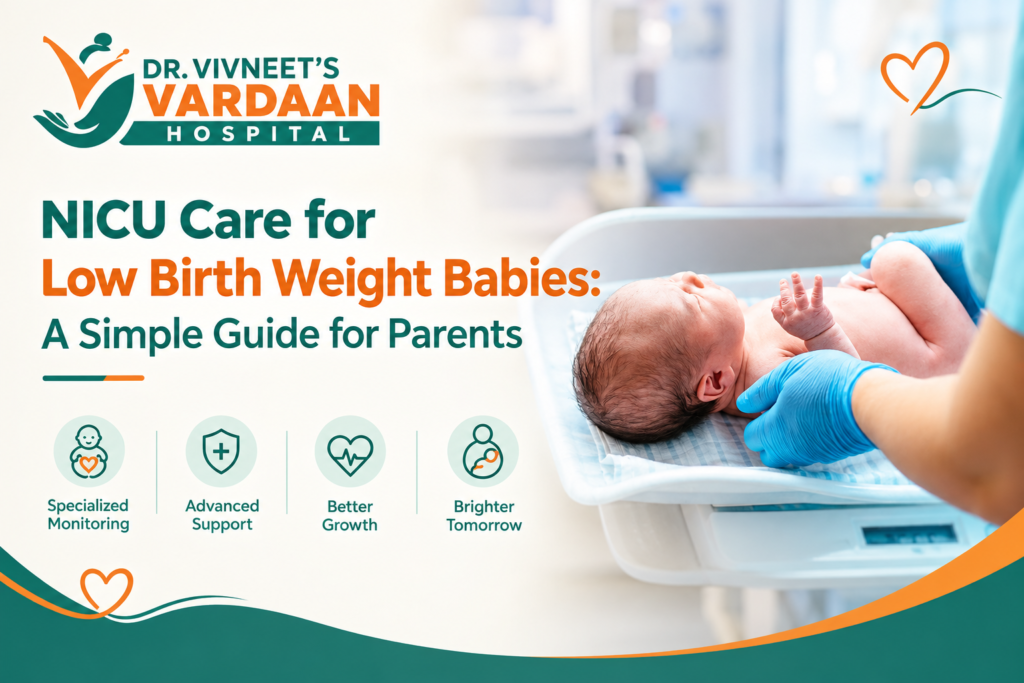 NICU care for low birth weight babies in a neonatal intensive care unit