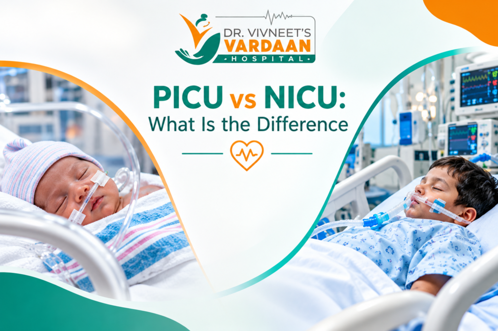 PICU vs NICU difference in specialised child and newborn care