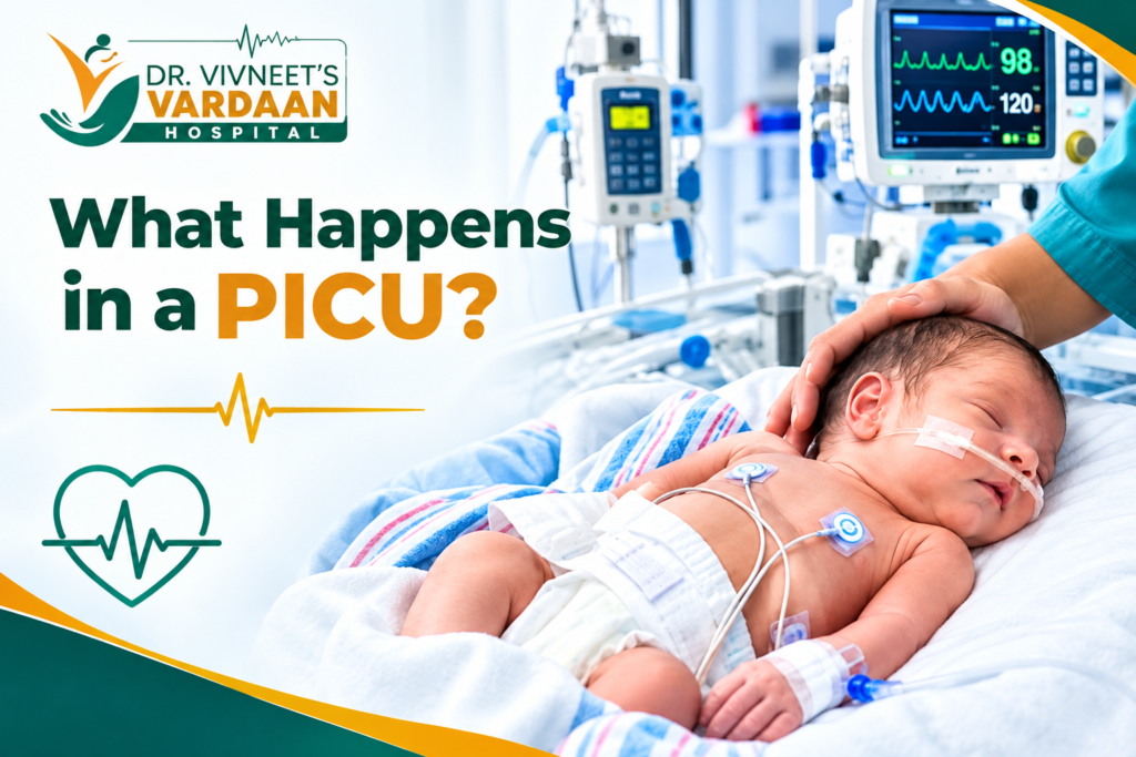 PICU care for children at a paediatric intensive care unit