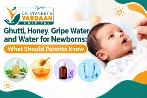 Safe newborn feeding advice about ghutti, honey, gripe water and water
