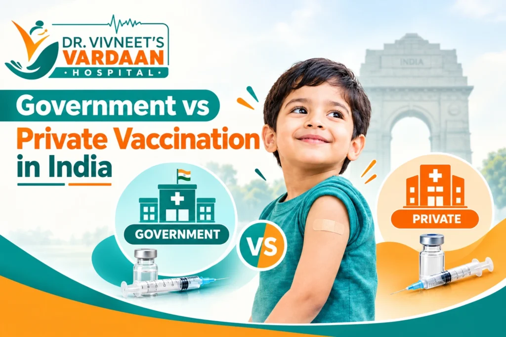 Government vs private vaccination in India for babies and children