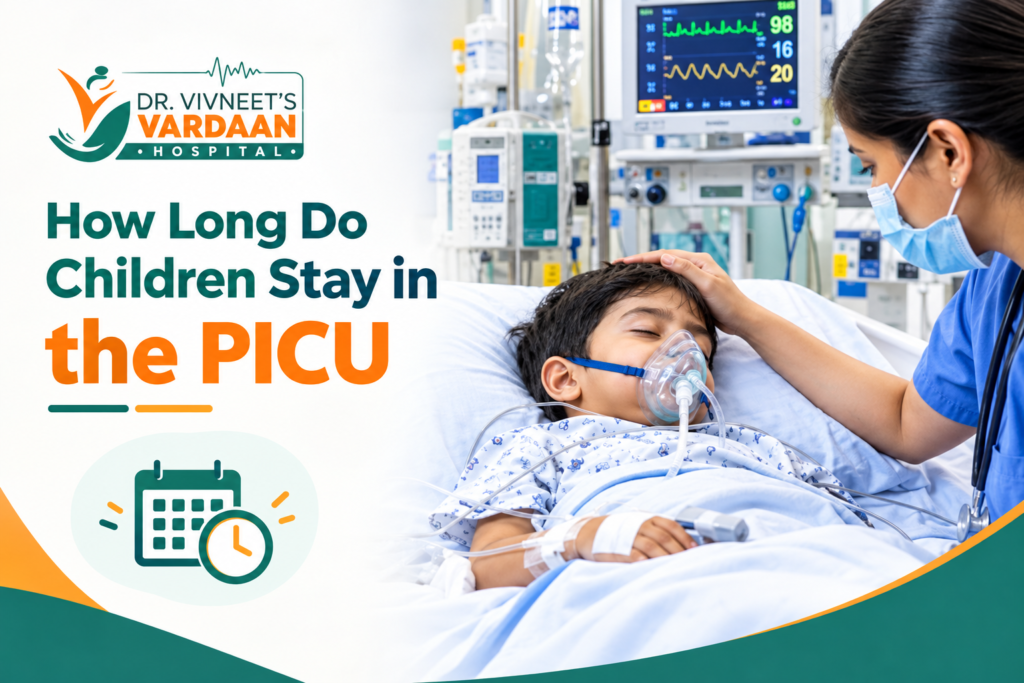 How long do children stay in the PICU